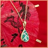  : 14K AUSTRALIAN OPAL TEARDROP PENDANT