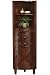 Kyoto Corner Linen Storage Cabinet 67.5"hx22"w Dark Brown