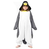 Kigs Boy's Penguin Costume Onesie; One Size Grey