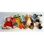 Set of 4 It's a Big, Big World Plush Tree Pals