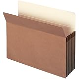 Smead File Pocket, Straight-Cut Tab, 5-1/4" Expansion, Letter Size, Redrope, 10 per Box (73234)