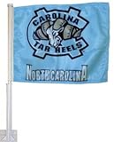 UNC University of North Carolina 2 Sided Car Auto Flag