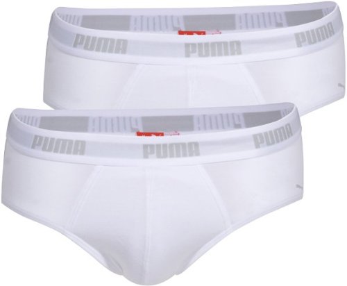 PUMA Herren Slip Basic Brief 2P, white, M, 601602001_300