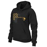 MLB Women's Pittsburgh Pirates Authentic Collection Change Up Hooded Perfect Fleece Pullover (Pro Black, X-Large)
