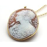 ★スーパーSALE★【送料無料】ORO ETERNO イタリア直輸入 K18 イエローゴールド シェルカメオ ブローチ"Gentildonna（ジェンティルドンナ）"（ACA0335）【イタリア製】【プレゼント】