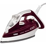 T-fal FV4446 Ultraglide Easycord Steam Iron Ceramic Scratch Resistant Non-Stick Soleplate with Auto-Off, 1700-Watt, Red