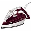 T-fal FV4446 Ultraglide Easycord Steam Iron Ceramic Scratch Resistant Non-Stick Soleplate with Auto-Off, 1700-Watt, Red