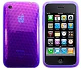 LUPO Iphone 3G, 3GS TPU Acrylic Flexible Crystal Skin Case - PURPLE