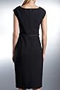Sleeveless Chevron Belted Dress