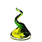 Black Green and Yellow Blown Glass Pen Holder and Paperweight by Keepsakes By Faith