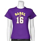 Los Angeles Lakers Ladies Purple #16 Pau Gasol Slim Player T-shirt