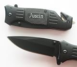 1 Personalized Engraved Rescue Pocket Knife Holidays Birthday Groomsmen gift-021