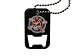 Rare Red Skull Biker Bottle Opener, Dog Tag Necklace