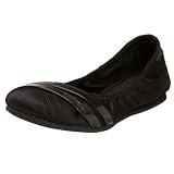 Calvin Klein Women's Kameko Satin Yoga Flat,Black,6 M US