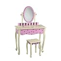 Girly Girl Vanity with Bench by LC Creations