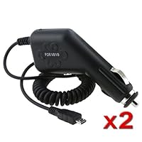 eForCity 2 Car Charger Compatible with Samsung© Galaxy S Vibrant Epic 4G I897