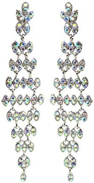 STStory USA Bohemian Waterfall Chandelier Crystal Earrings