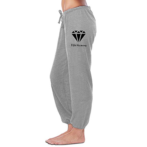 Women's Girls Sweatpants-Fifth Harmony Logo Cotton Sweatpants M
