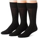 Nautica Men's 3-Pack Fancy Pattern Sock,Brown,8 to 12