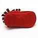 Sayoyo Baby Red Tassels Soft Sole Leather Infant Toddler Prewalker Shoes (6-12 months, Red)
