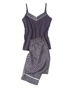 Satin Spot Pyjama Set - Blackberry Satin Spot Pyjama Set - Blackberry