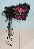 Pink Lace Venetian Mardi Gras Half Mask Costume Adult