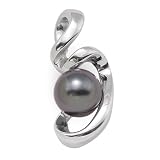 Tahitian Black Pearl Pendant in 14K White Gold