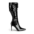 PIRATE-125, WOMEN SEXY BLACK PU PIRATE BOOT