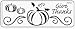 The Stencil Collection Give Thanks Pumpkin Embossing Brass Stencil