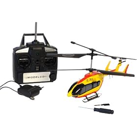 Modelco - 43EC145SC-RCXL - V�hicule Miniature - Radio Commande - H�licopt�re S�curit� Civile XL - 3 Voies avec Gyroscope sous Licence Eurocopter