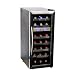 Whynter WC-211DZ 21 Bottle Dual Temperature Zone Wine Cooler, Stainless Steel Trimmed Glass Door with Black Cabinet