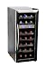 Whynter WC-211DZ 21 Bottle Dual Temperature Zone Wine Cooler, Stainless Steel Trimmed Glass Door with Black Cabinet
