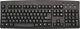 Thai and English USB Computer Keyboard - Black Computer Keyboard with White Letters