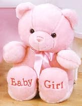 Aurora Plush Baby Girl Pink Comfy Bear
