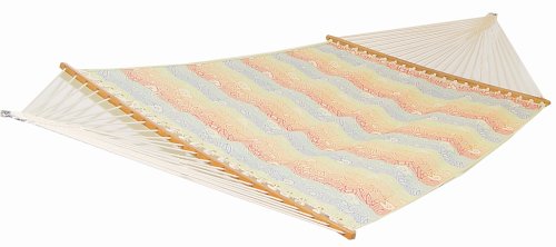 Pawleys Island Tropical Breeze Collection Large QuickDry Comfort DuraCord Fabric Hammock, Paradise Grove Jacquard