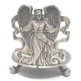 3� Inch Round Candle Holder - Angel