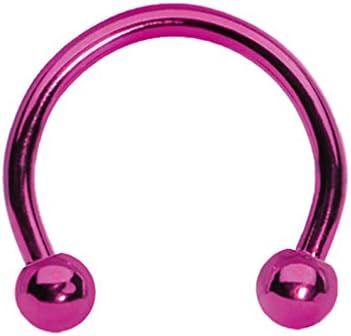 Titanium Circualr Barbell in Pink. Size is 14 gauge by 1/2" in Diameter