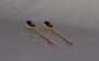 Heavy Gold Demitasse Spoon with Round Bowl Shell on Handle