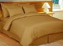 Stripes Bronze 300 thread count California king 8pc Bed In A bag comforter set 100% Egyptian Cotton including sheet set+ duvet set +Down Alternative comforter