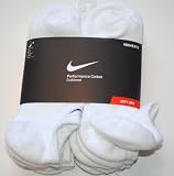 Nike SX4453 Women's Band Cotton No Show Sock - 6 Pack - White - Medium