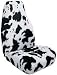 Saddleman Wild Animal Print Fur Bucket Seat Cover - Cow Print