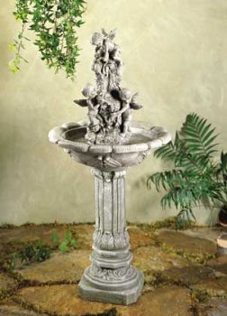 Playful Cherubim Cherub Angel Garden Water Fountain