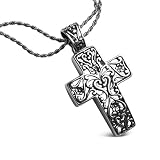 Image of Sterling Spanish Lace Cross With Adjustable Chain