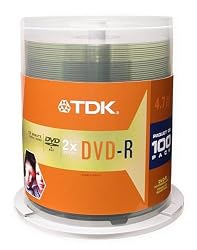 DVD-R Recordable Disc (Spindle Pack of 100)