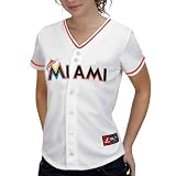 MLB Majestic Miami Marlins Women's Replica Jersey - White (Medium)