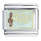 Buy Music Staff Musical Italian Charms Bracelet Link by Pugster