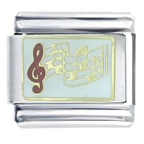 Buy Music Staff Musical Italian Charms Bracelet Link made by Pugster now!