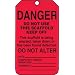 Accuform Signs TSS101PTP Danger Tag, "Do Not Use This Scaffold Keep Off" Front, Blank Back, Red RP-Plastic (Pack of 25)
