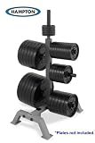 Hampton International Plate Rack w/ 2 International Bar Holders - For Olympic Weight Plates