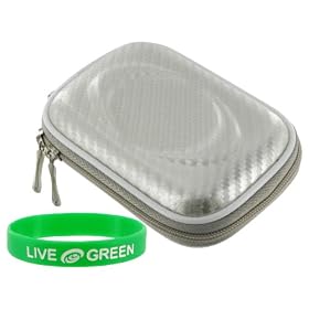 EVA Hard Shell (Candy Silver) Carrying Case for Panasonic Lumix DMC-FH20 Digital Camera Red